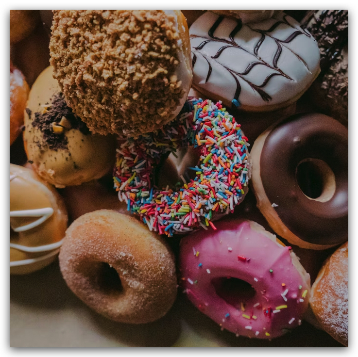 Assorted Donuts Collage